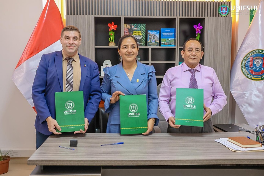 UNIFSLB y GOREA establecen una alianza estratégica mediante el convenio tripartito para impulsar la investigación, la innovación tecnológica y el desarrollo sostenible en amazonas