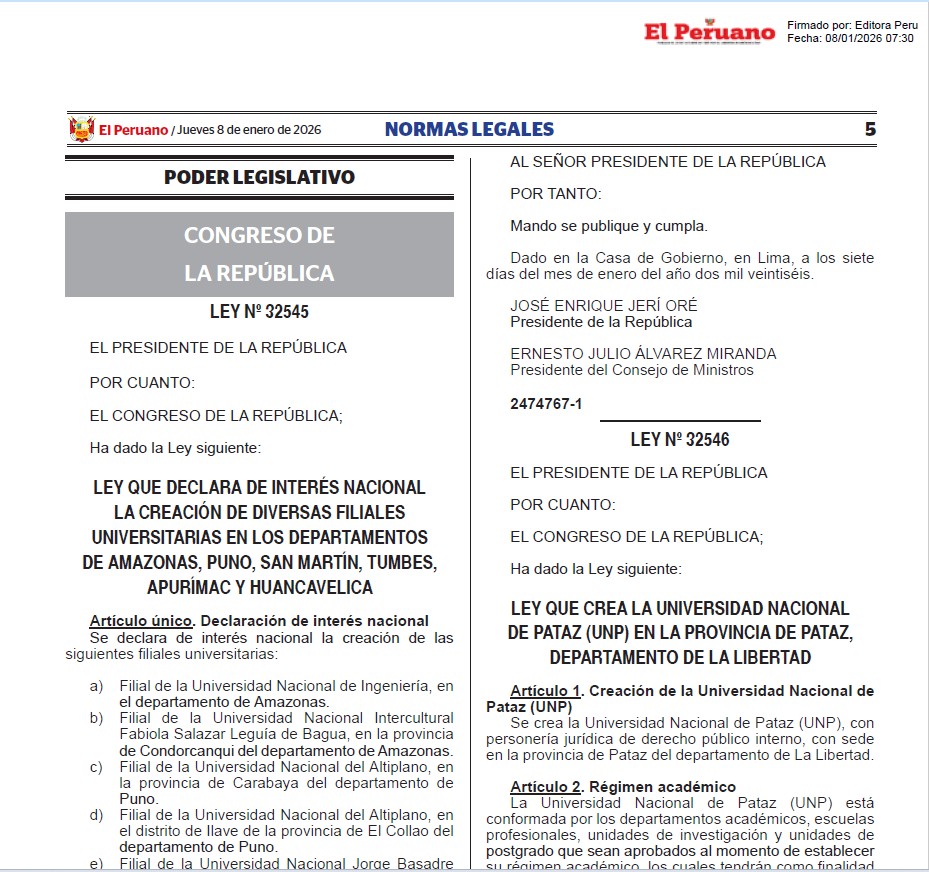 UNIFSLB, filial en Condorcanqui